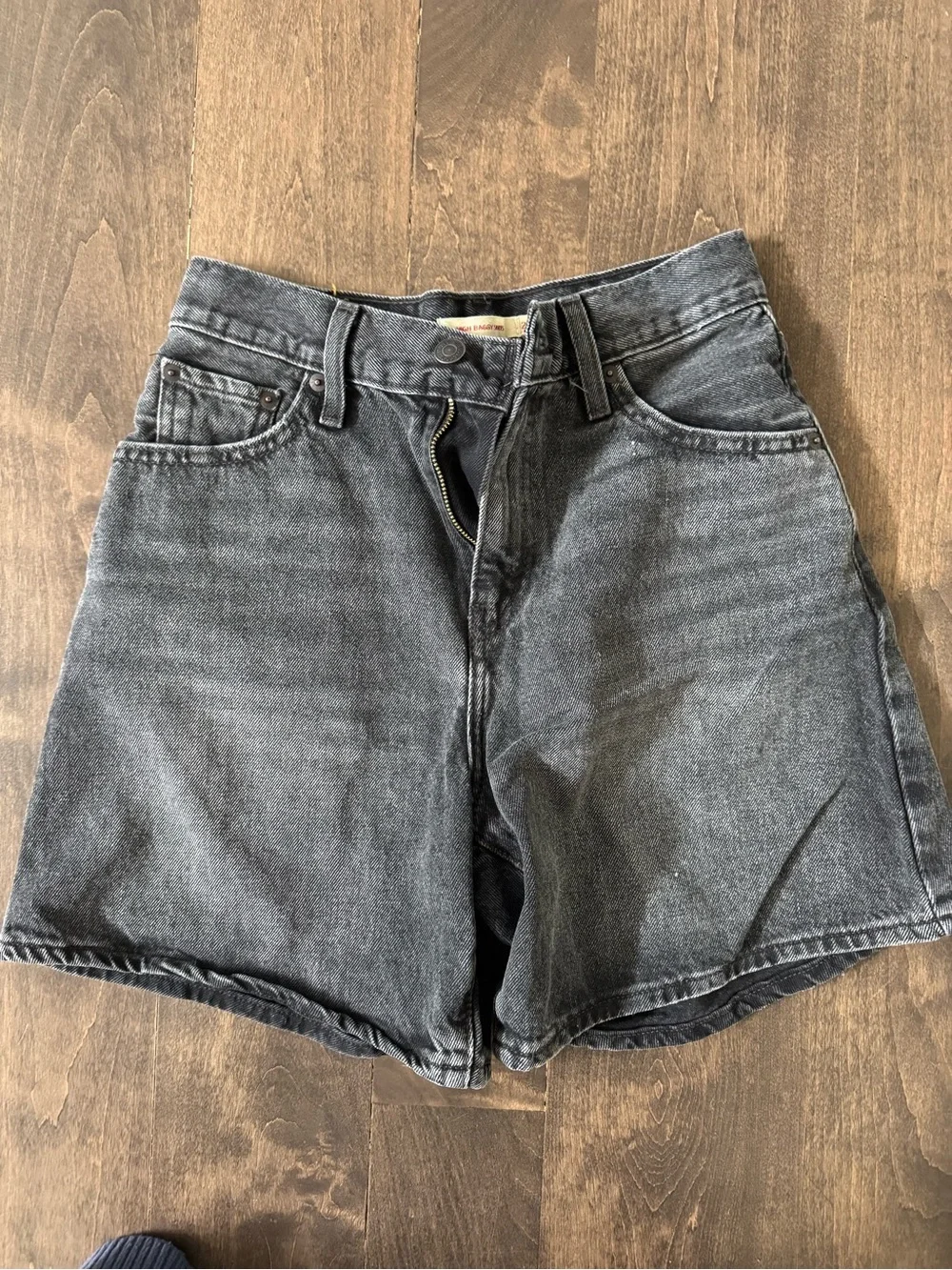 Levi's Black Wash High-Rise Jean Shorts